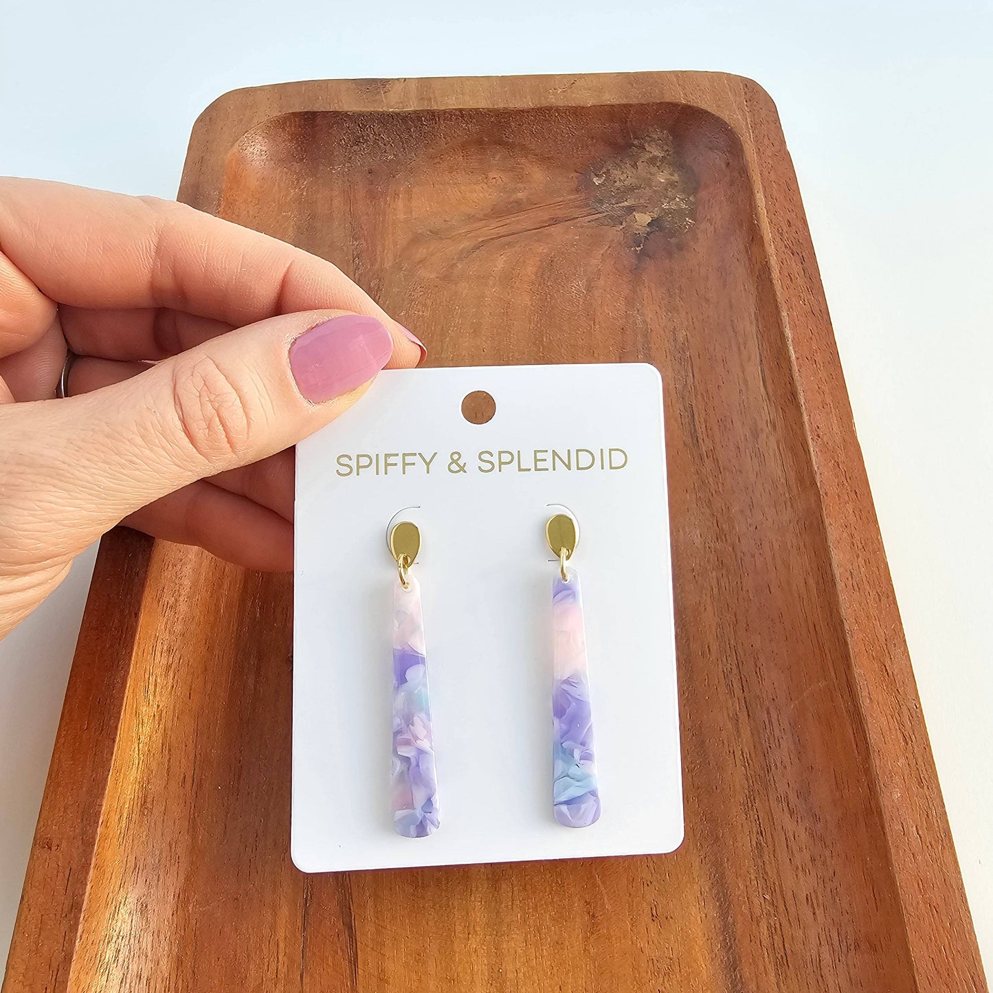 Blair Earrings - Pastel Prism // Spring Jewelry, Purple