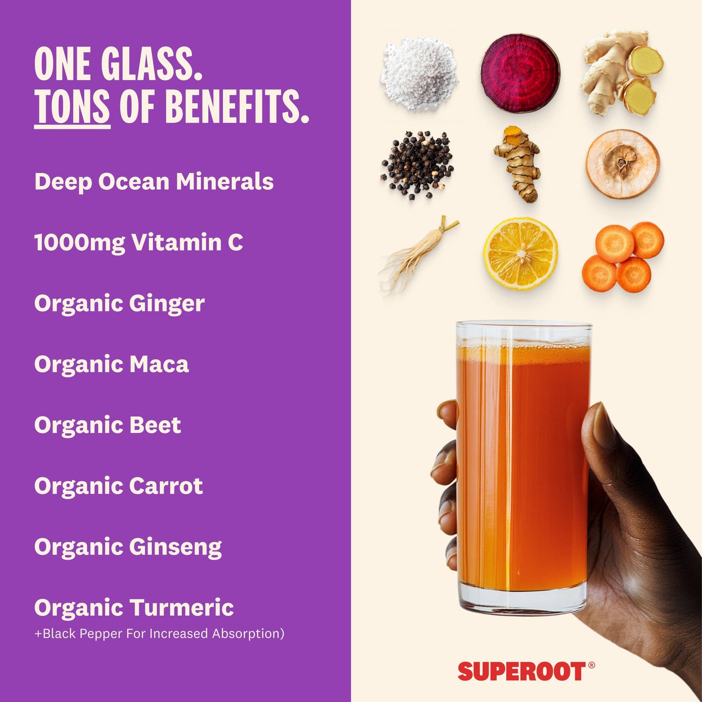 Immunity & Hydration Superfood Mix - Grape | 12 count