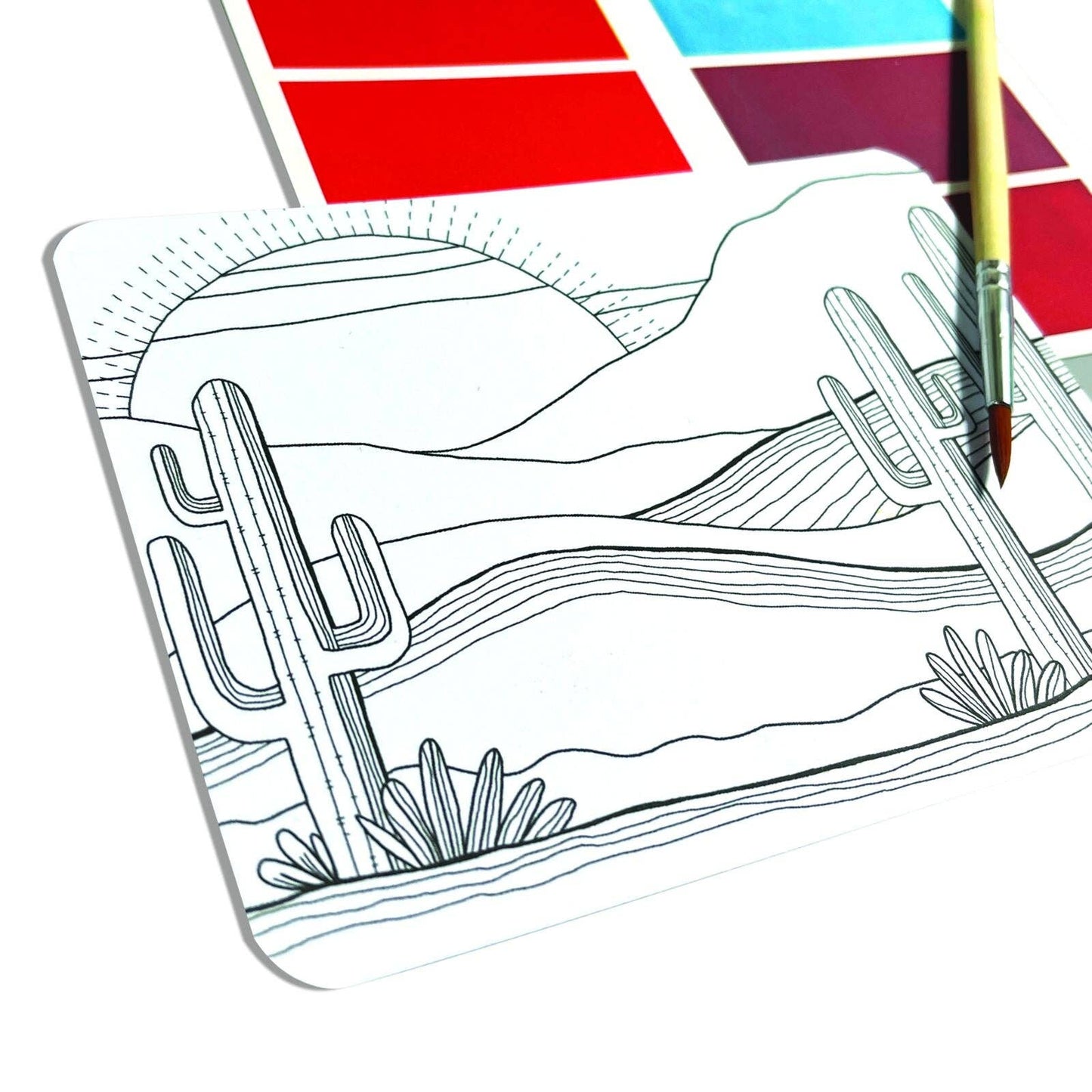 Scenic Hues: D.I.Y. Watercolor Art Kit - Desert Getaway (17