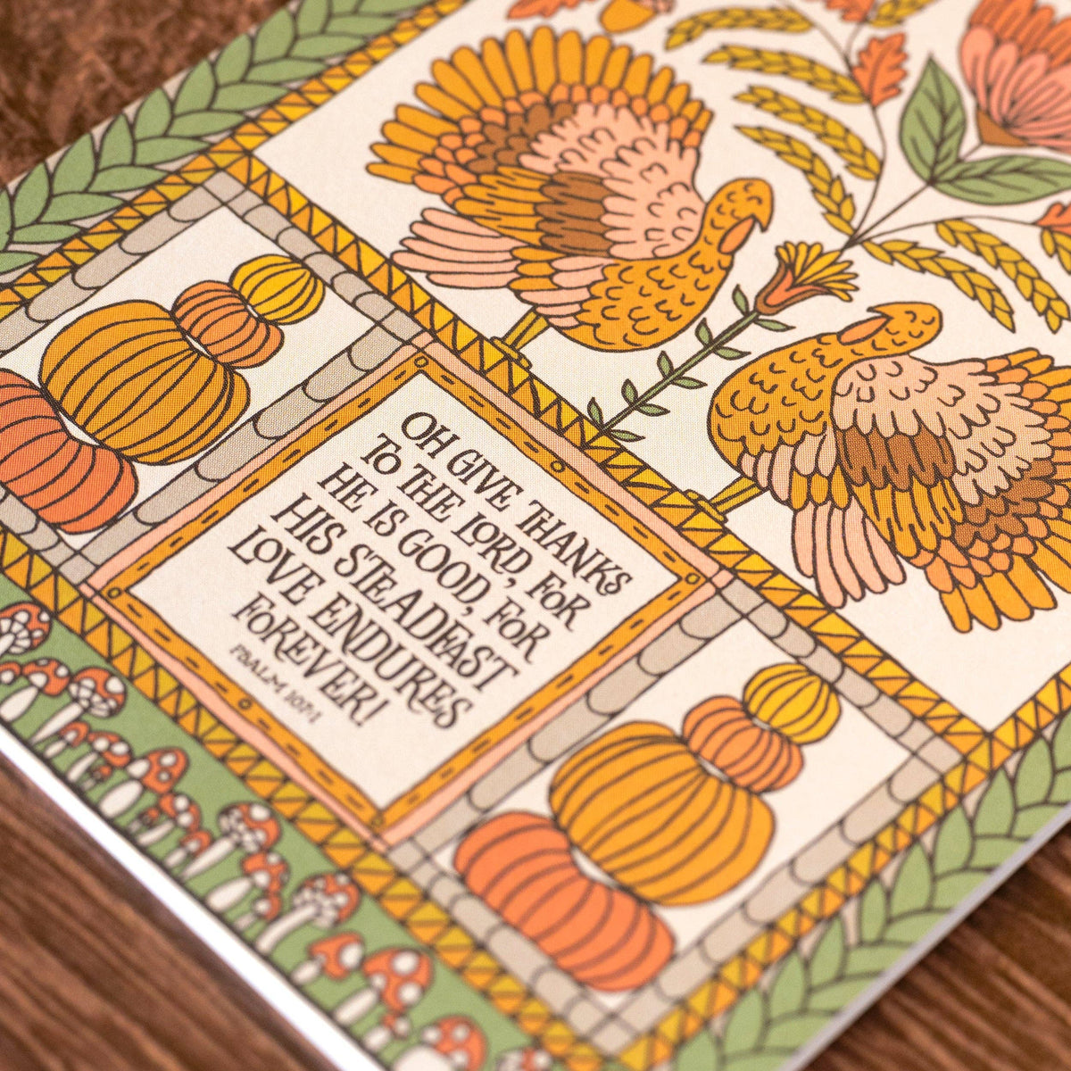 Oh Give Thanks Thanksgiving Greeting Card