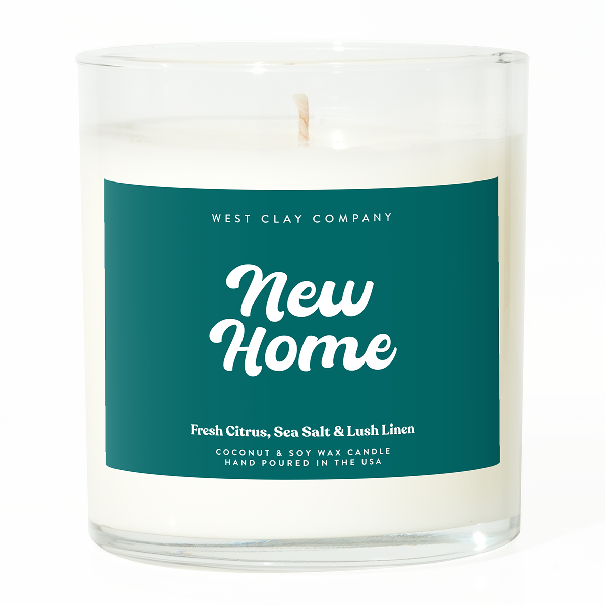New Home Candle | Fresh Citrus, Sea Salt & Lush Linen