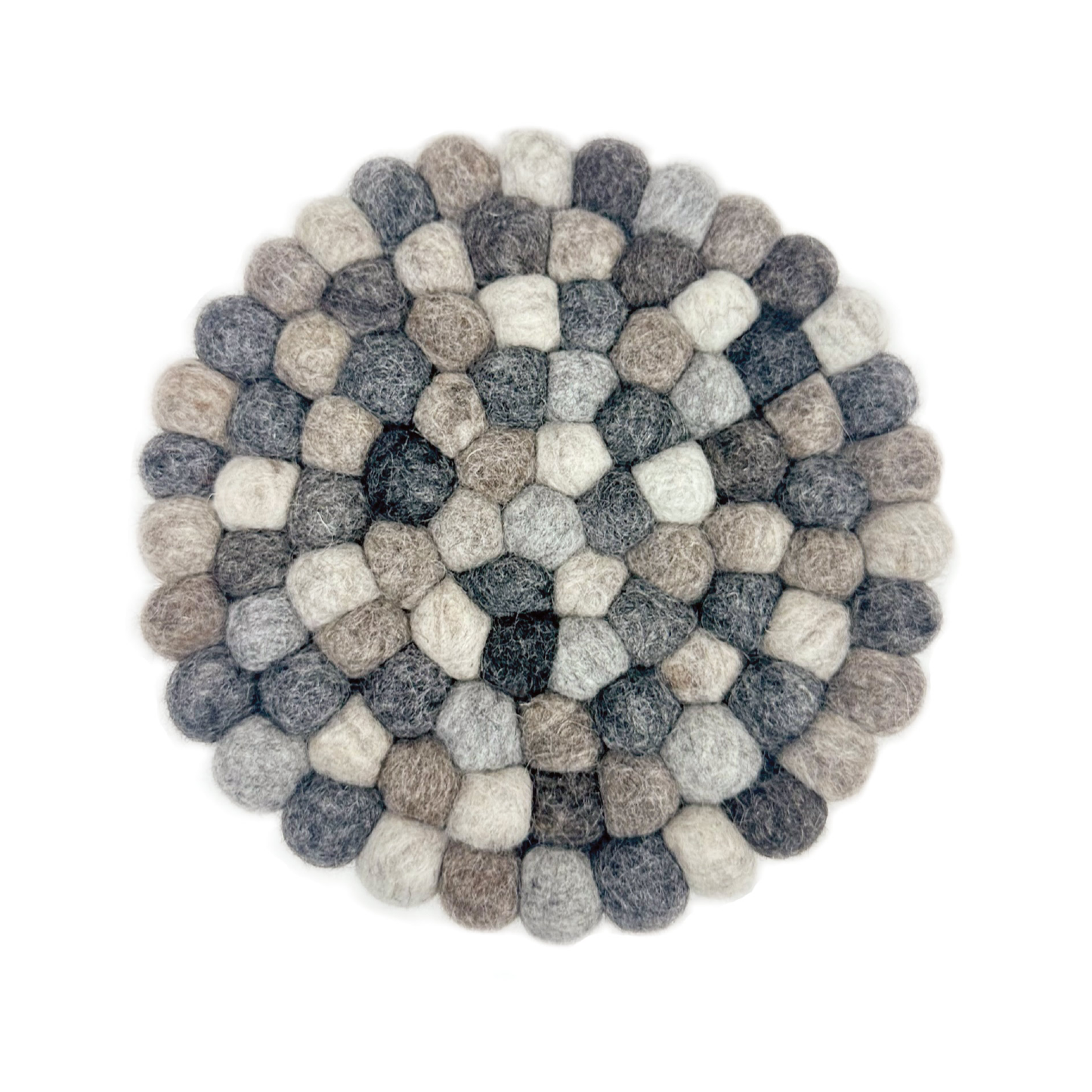 Dappled Gray Felt Ball Trivet