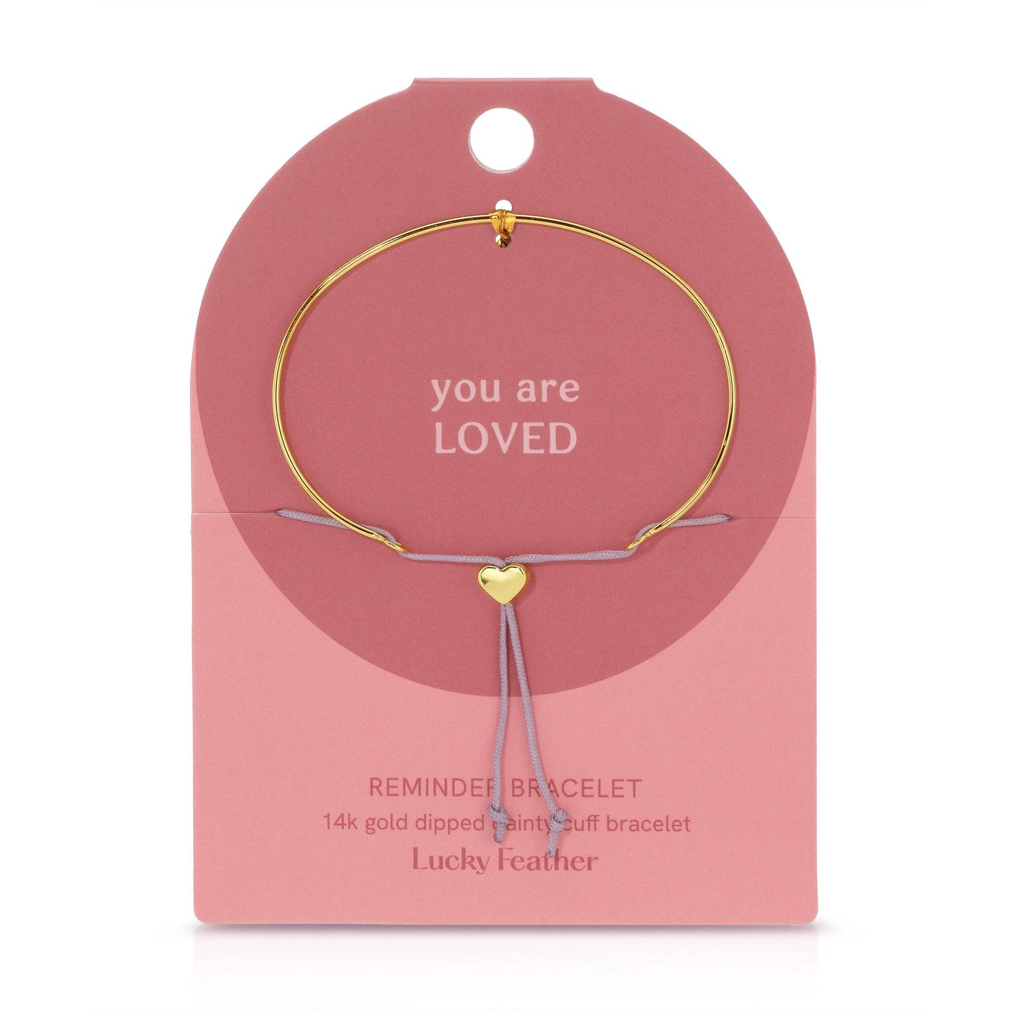 Reminder Bracelet- Loved (heart) - Gold