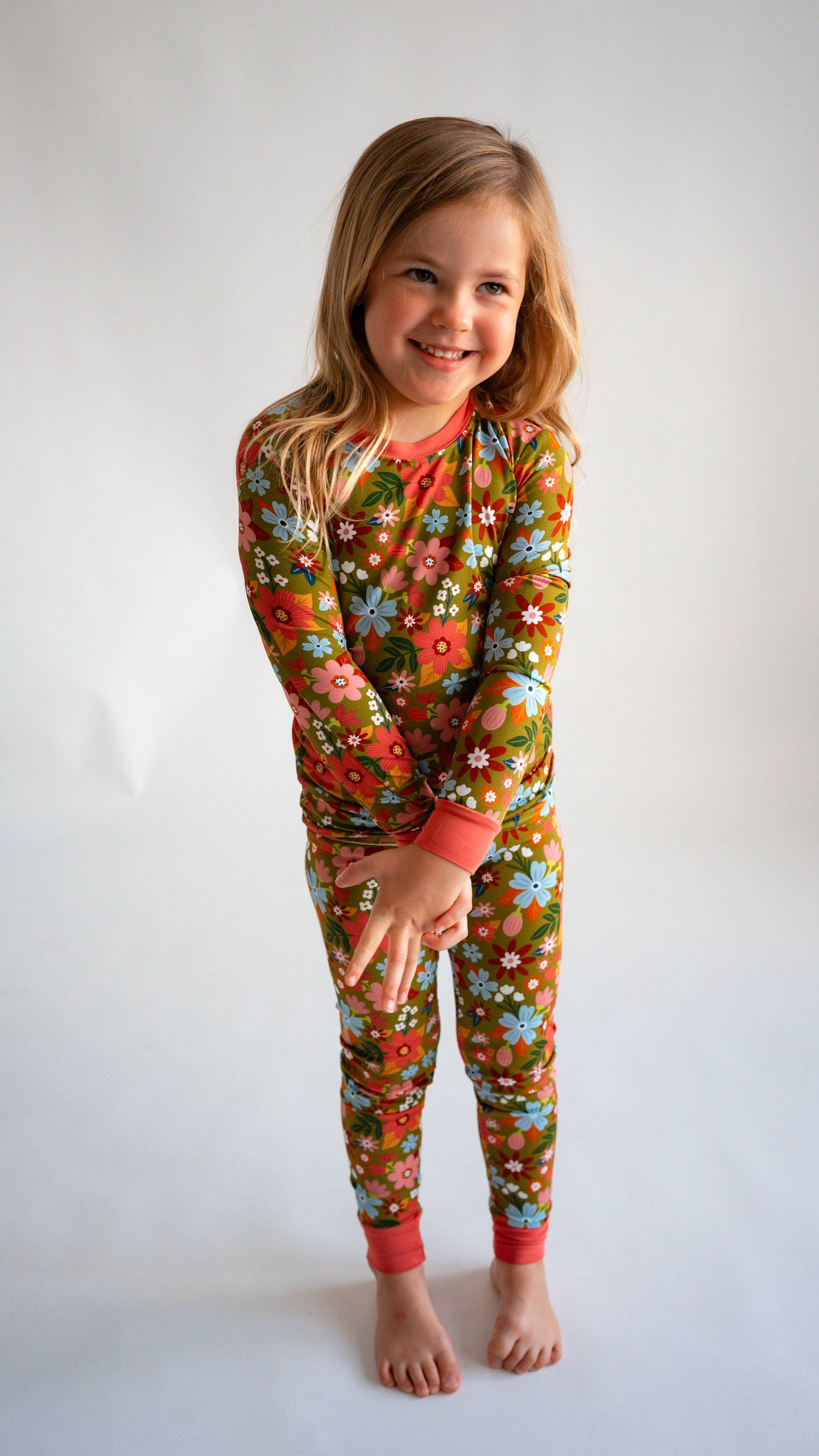 Fall Floral Two-Piece Pajamas
