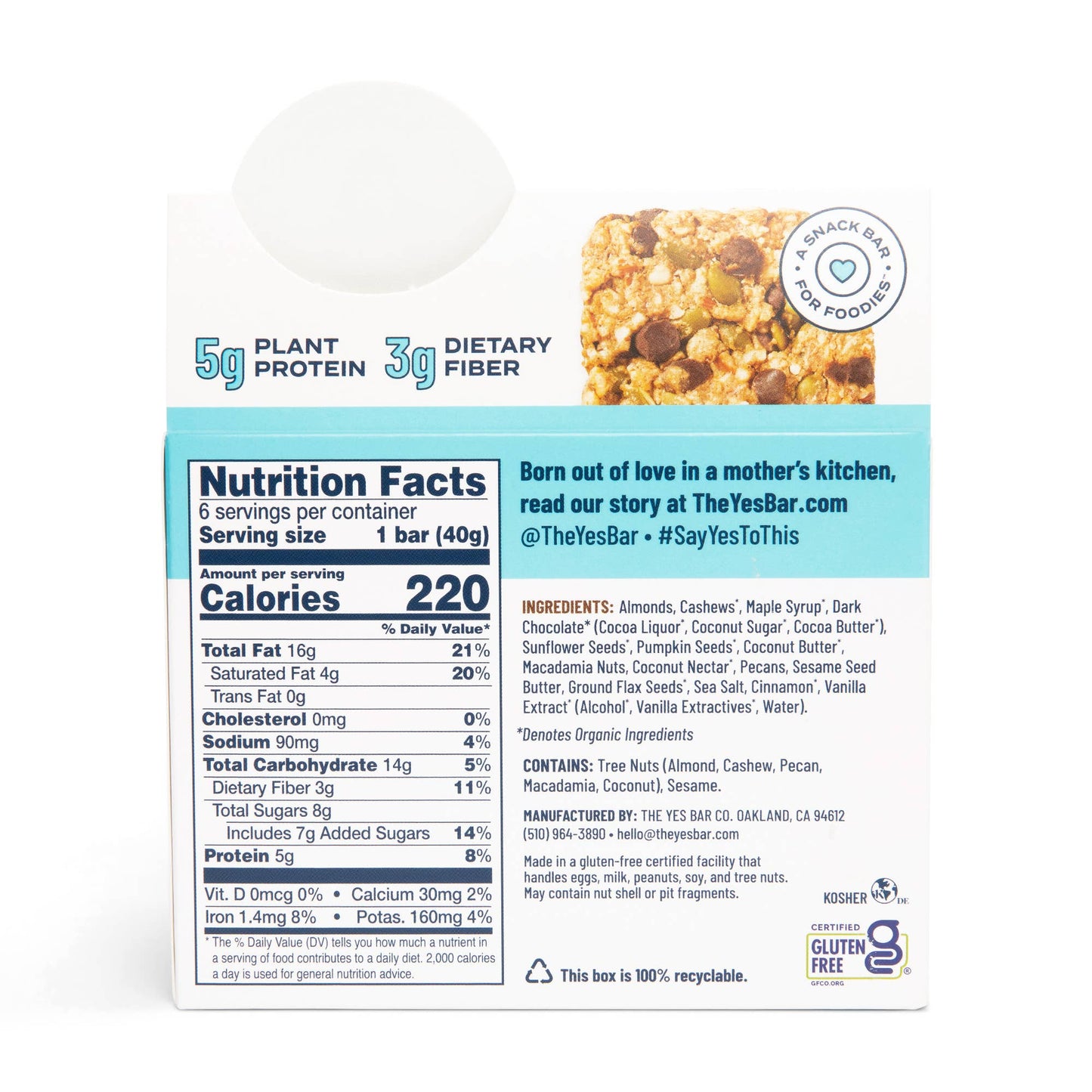 Dark Chocolate Chip - Gourmet Plant-Based Snack Bar