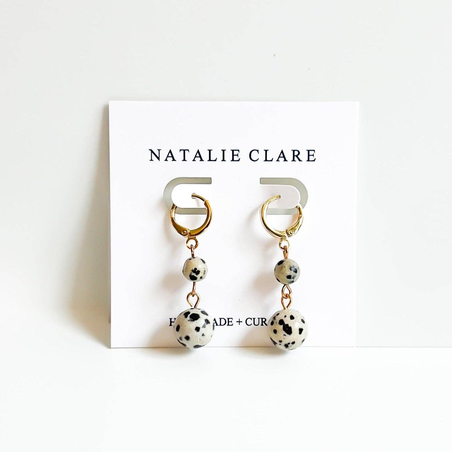 Dalmatian Jasper Drop Earrings