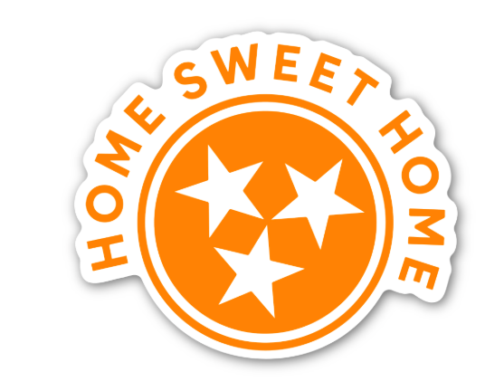 Home Sweet Home Tri Star Sticker