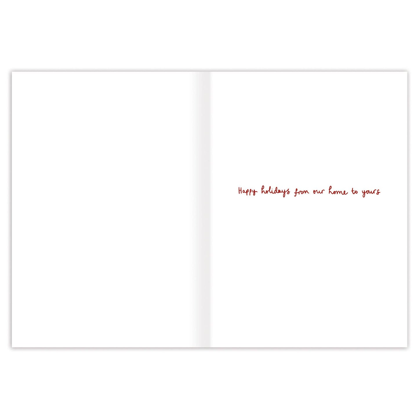 Red Sky Cozy Christmas Landscape Holiday Card