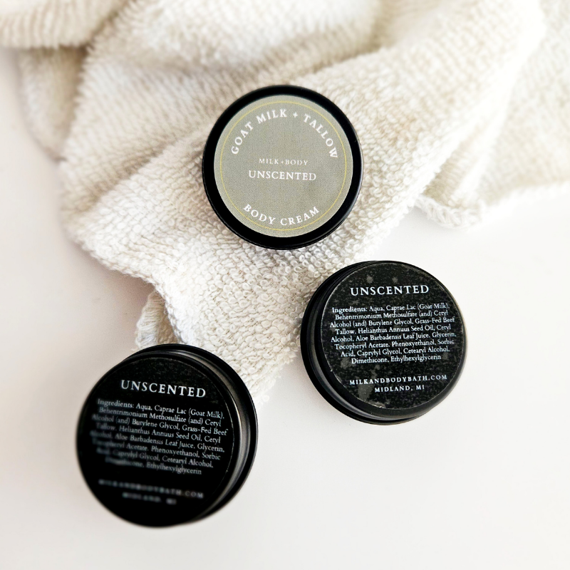 Mini Goat Milk + Tallow Body Cream | Unscented