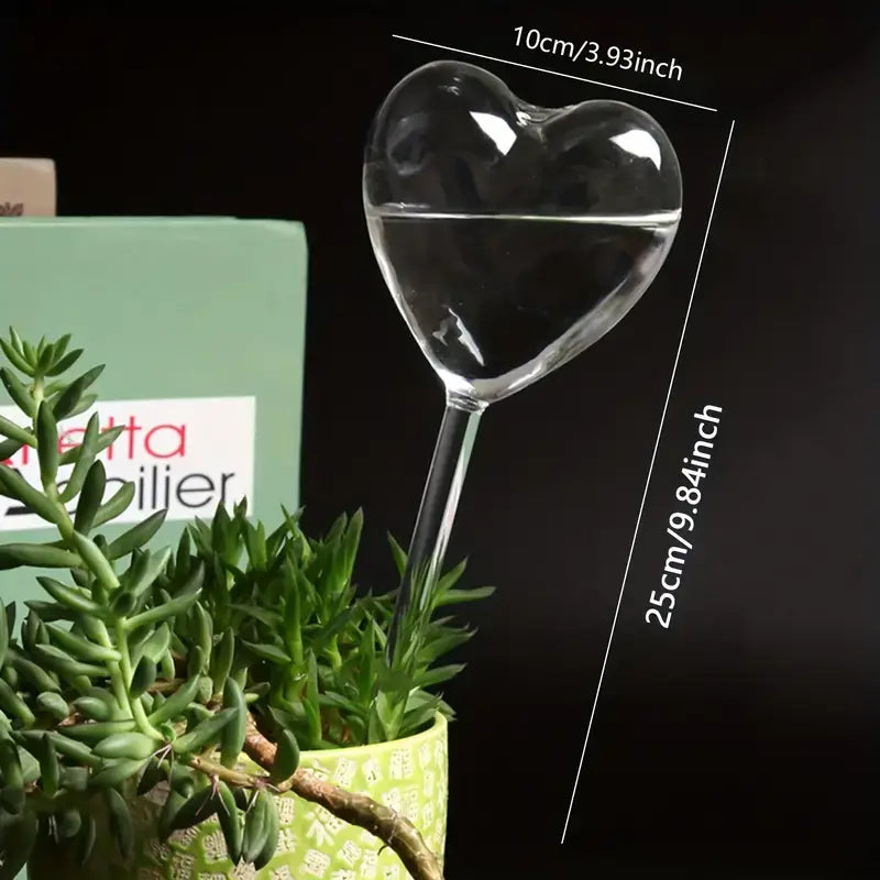Heart-Shaped Plant Watering Stake - Elegant & Function