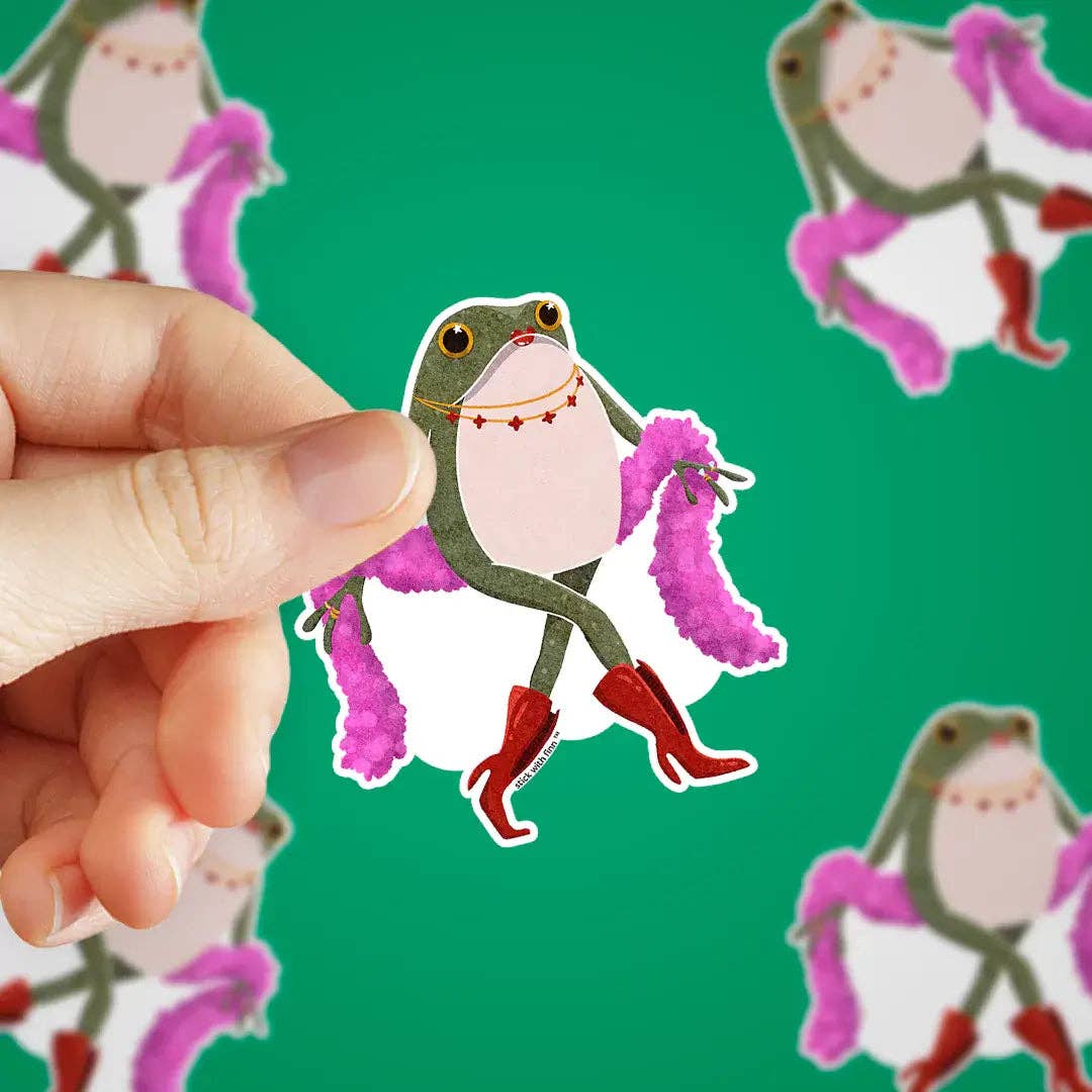 Demure Frogson Sticker