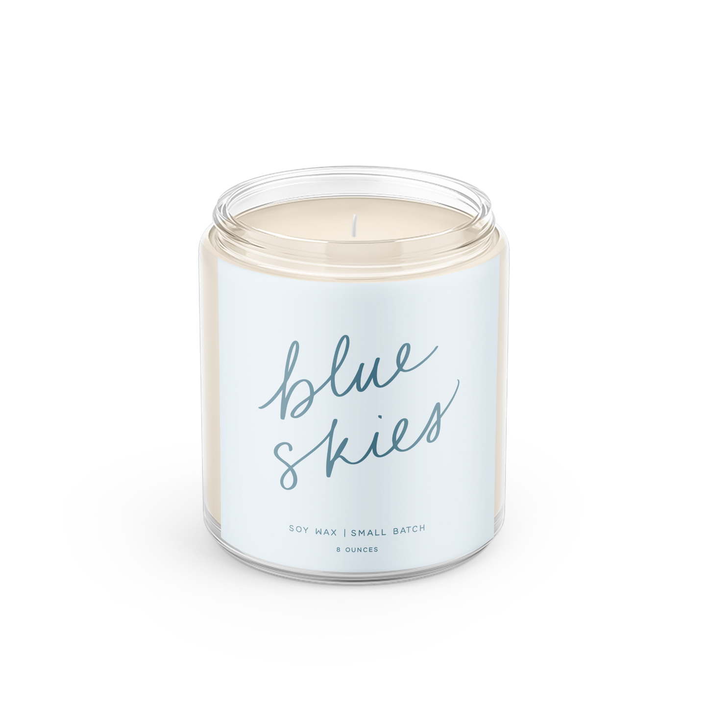 Blue Skies: 8 oz Soy Wax - Small Batch Candles