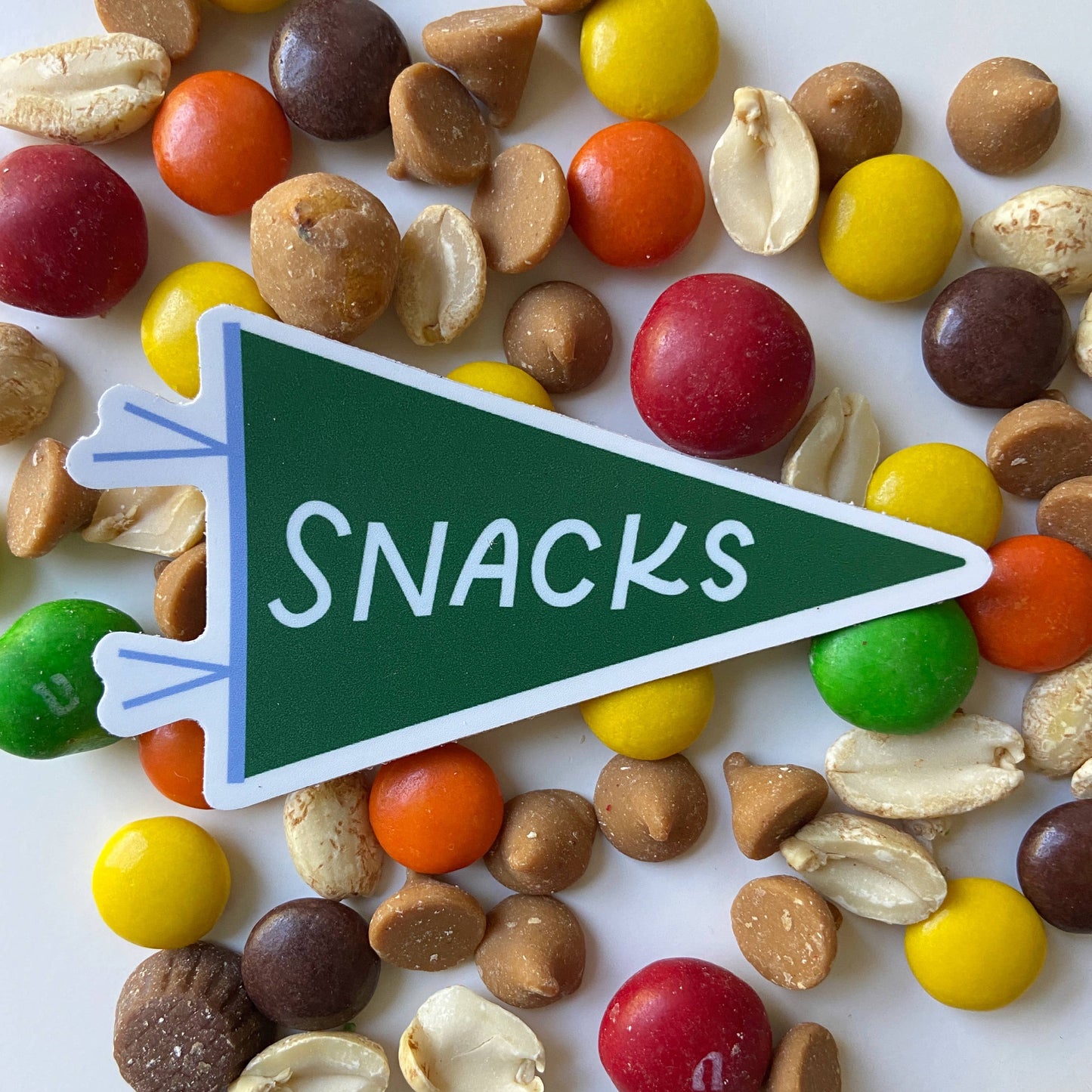 Snacks Vinyl Sticker | Pennant, Snack Lover, Funny Stickers