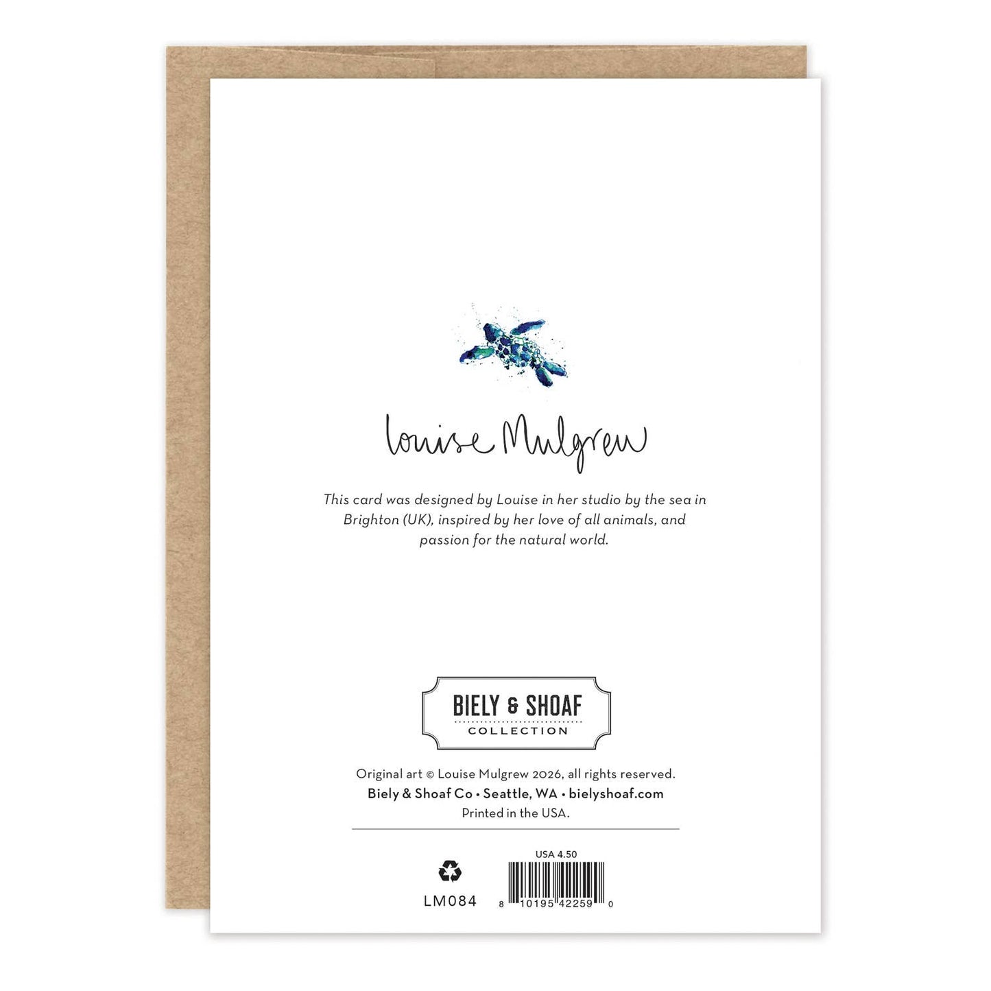 Turtle Welcome To The Word Baby Card