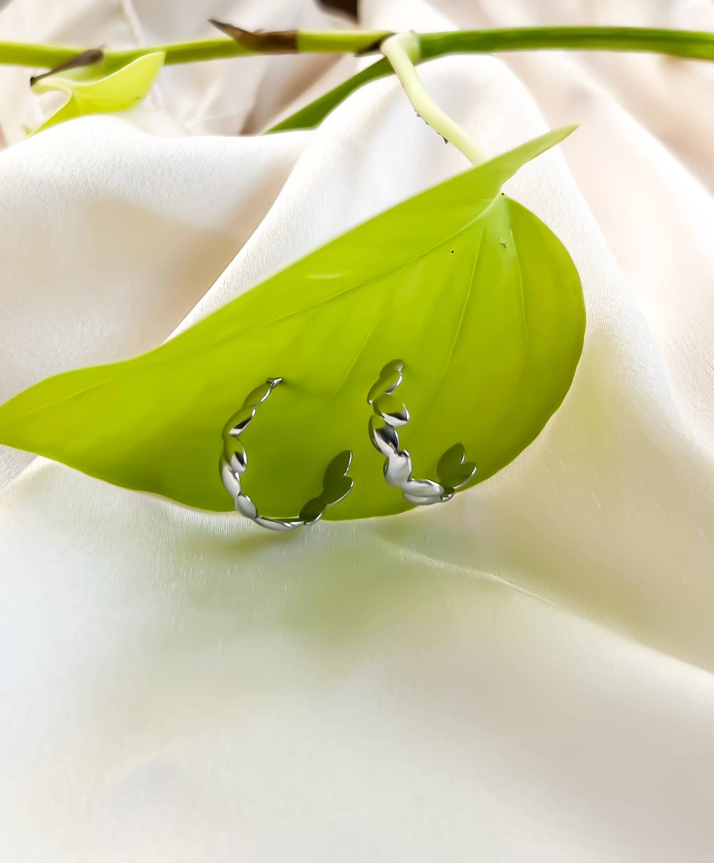 Silver Devil’s Ivy Hoops