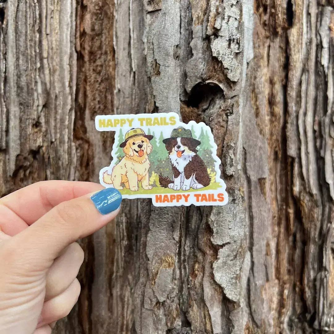 Happy Trails Happy Tails Sticker