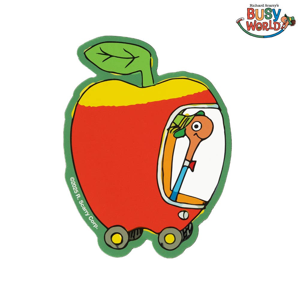 3P4 x Richard Scarry® - Apple Car Lowly Worm Sticker