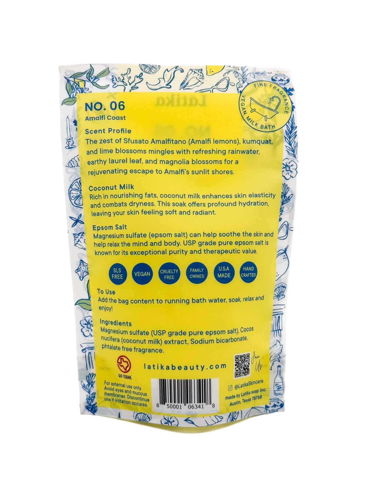 Amalfi Coast Bath Soak | Vegan Milk Bath ππ