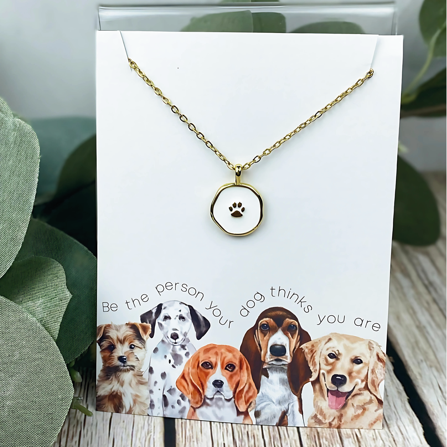 Dog Mom Charm Necklace | Stainless Steel Chain