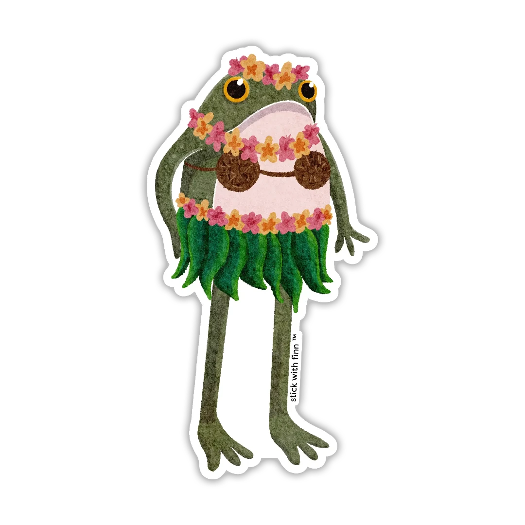Hula Frogson Sticker