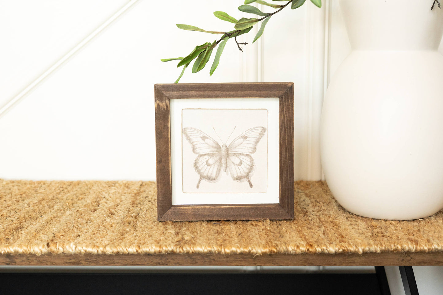 12694 - 7x7 rvs wood frame sign (BIRD/BUTTERFLY) Wall Art