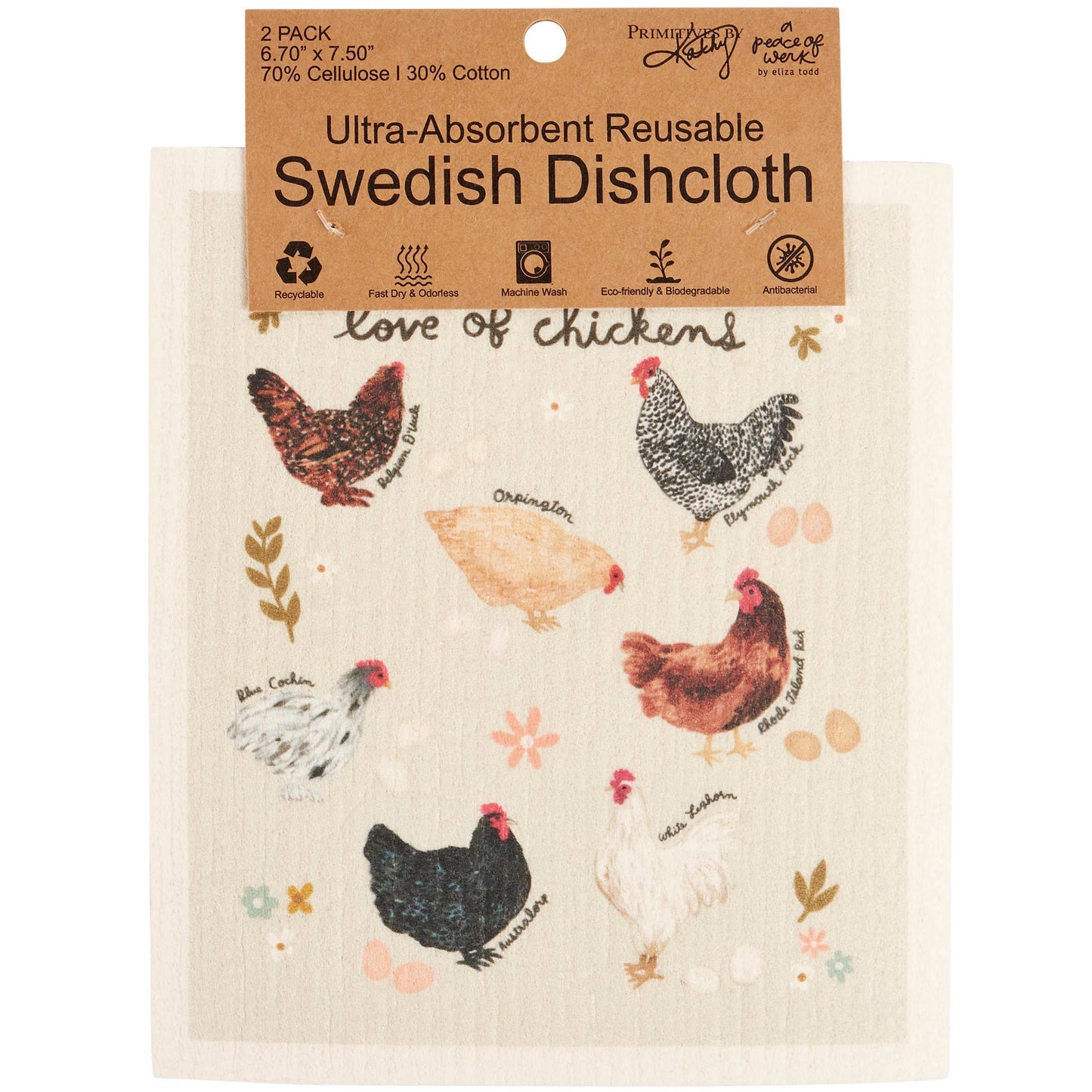Love Of Goats Swedish Dishcloth Set