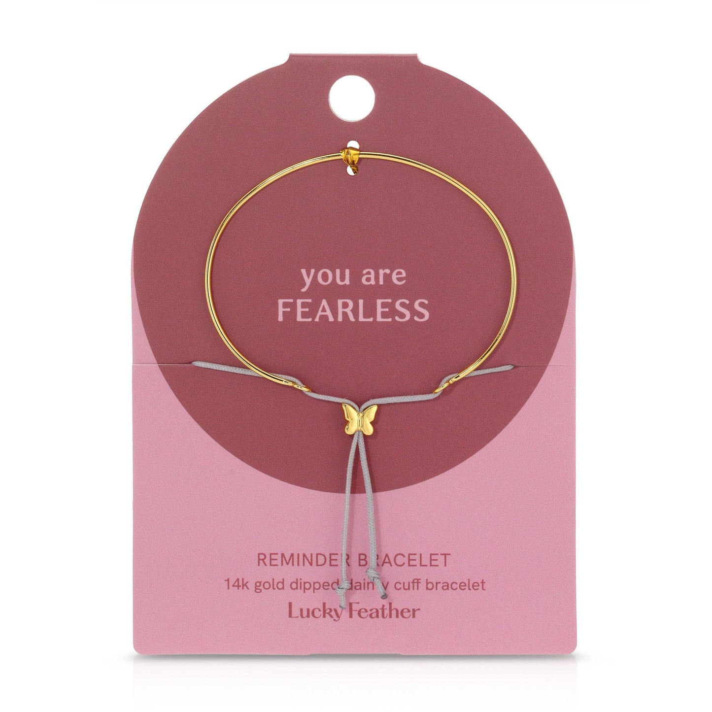 Reminder Bracelet- Fearless (butterfly) - Gold