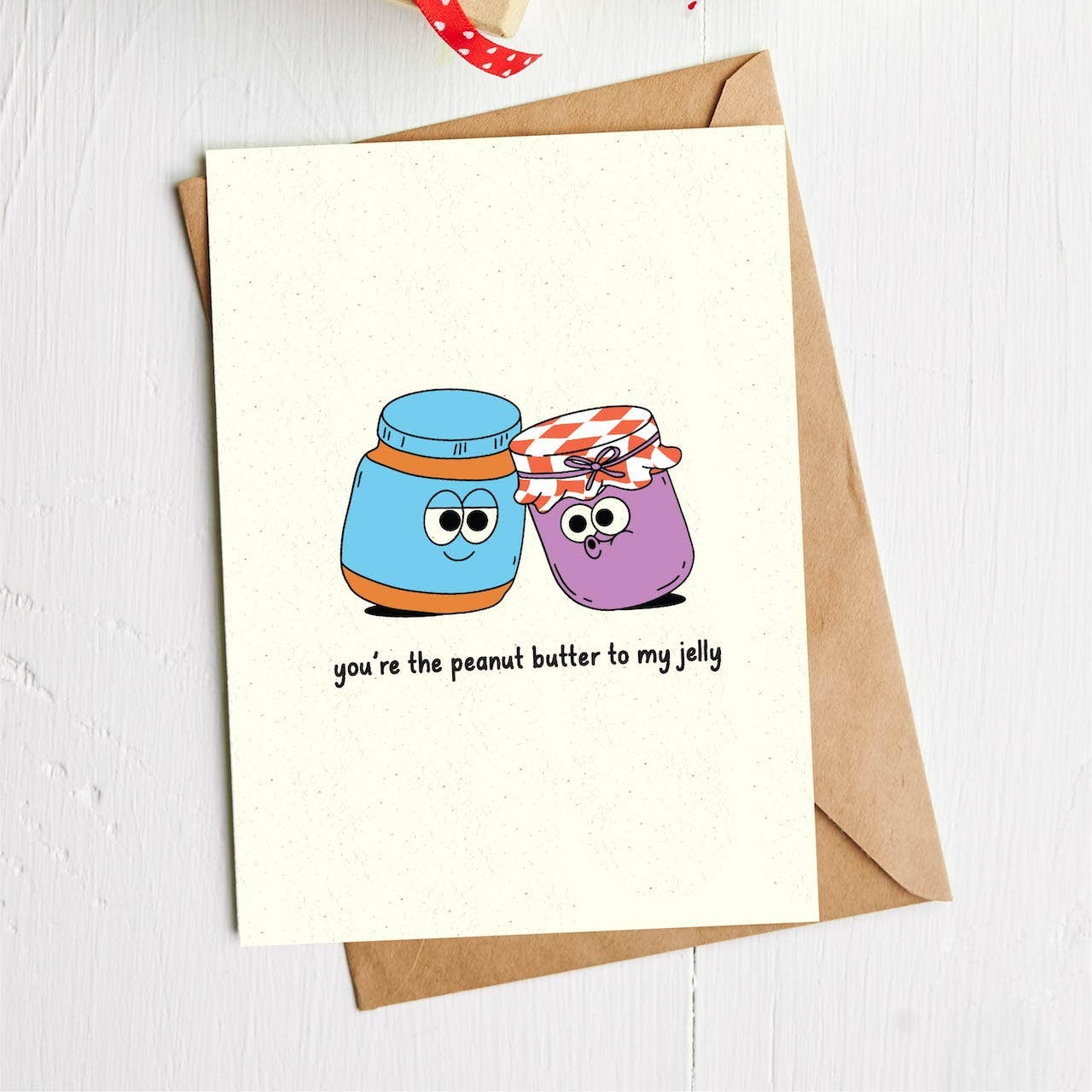 "You're the peanut butter to my jelly" Valentine's Day Card