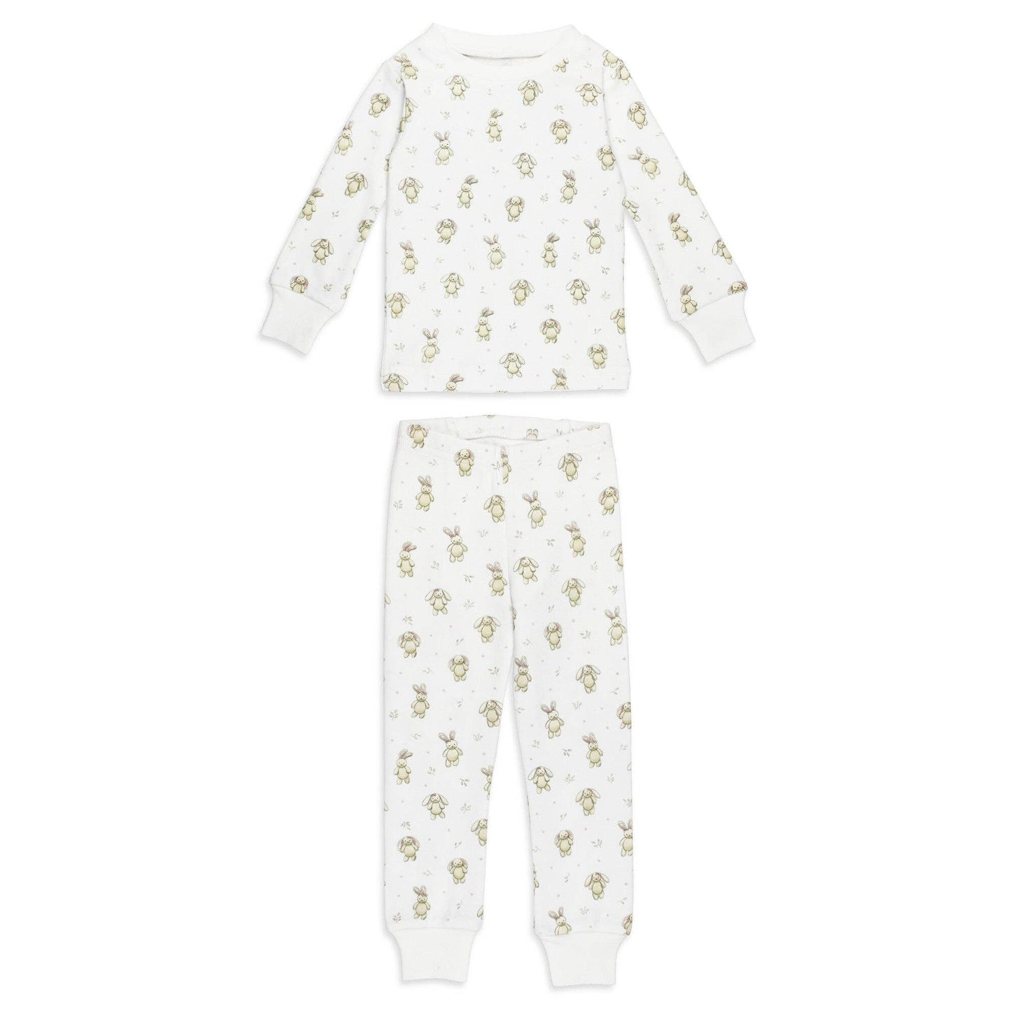 Kids' Organic L/Sleeve PJ Set in Bunny Biscuit