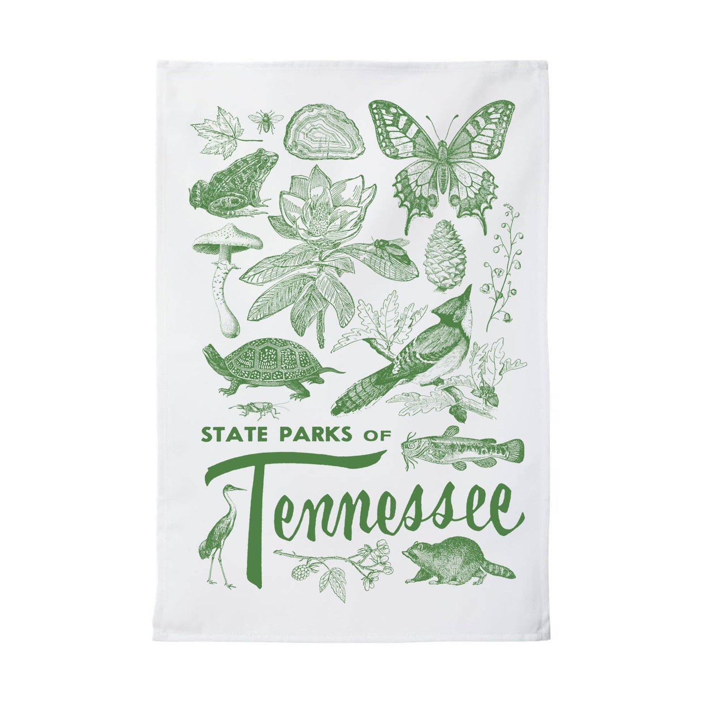 Tennessee State Parks - Nature Print Tea Towel