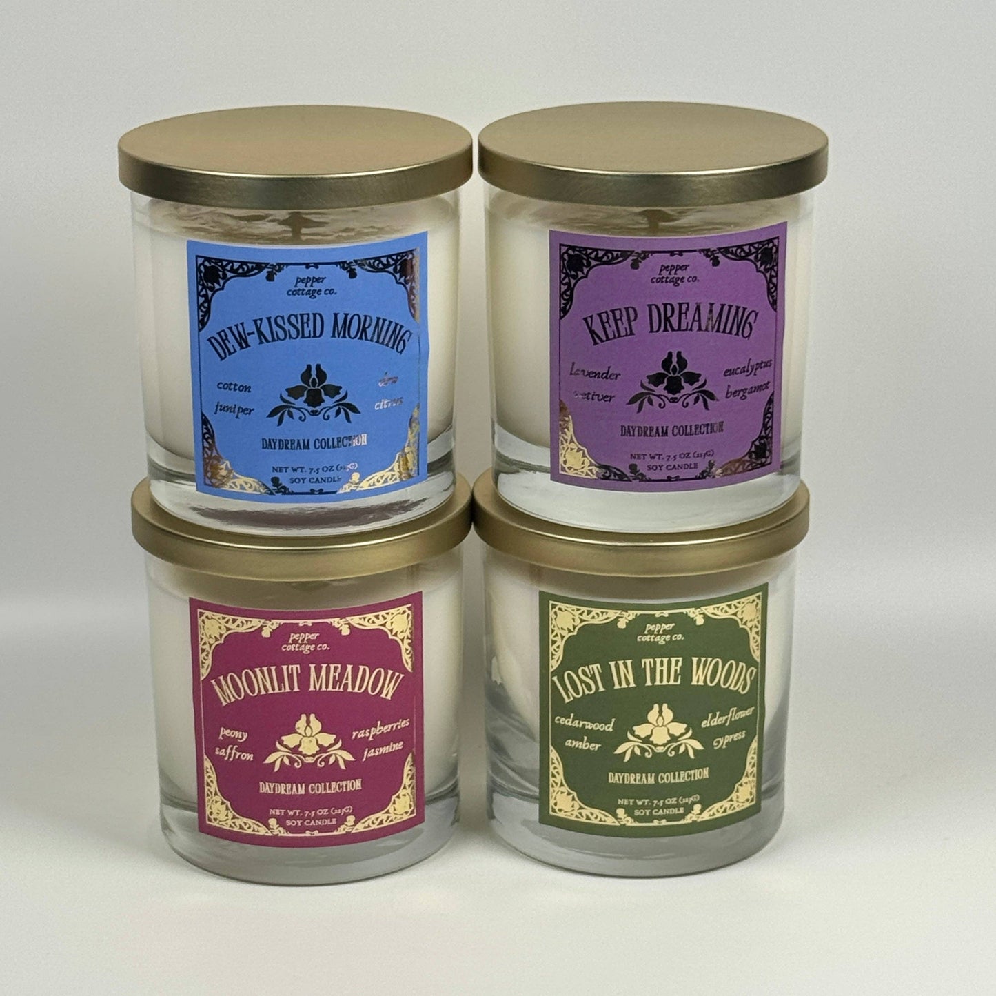 Lost in the Woods 7.5 oz Candle Jar | Cypress, Cedarwood, Elderflower, Amber | Daydream Collection Spring Floral Candle