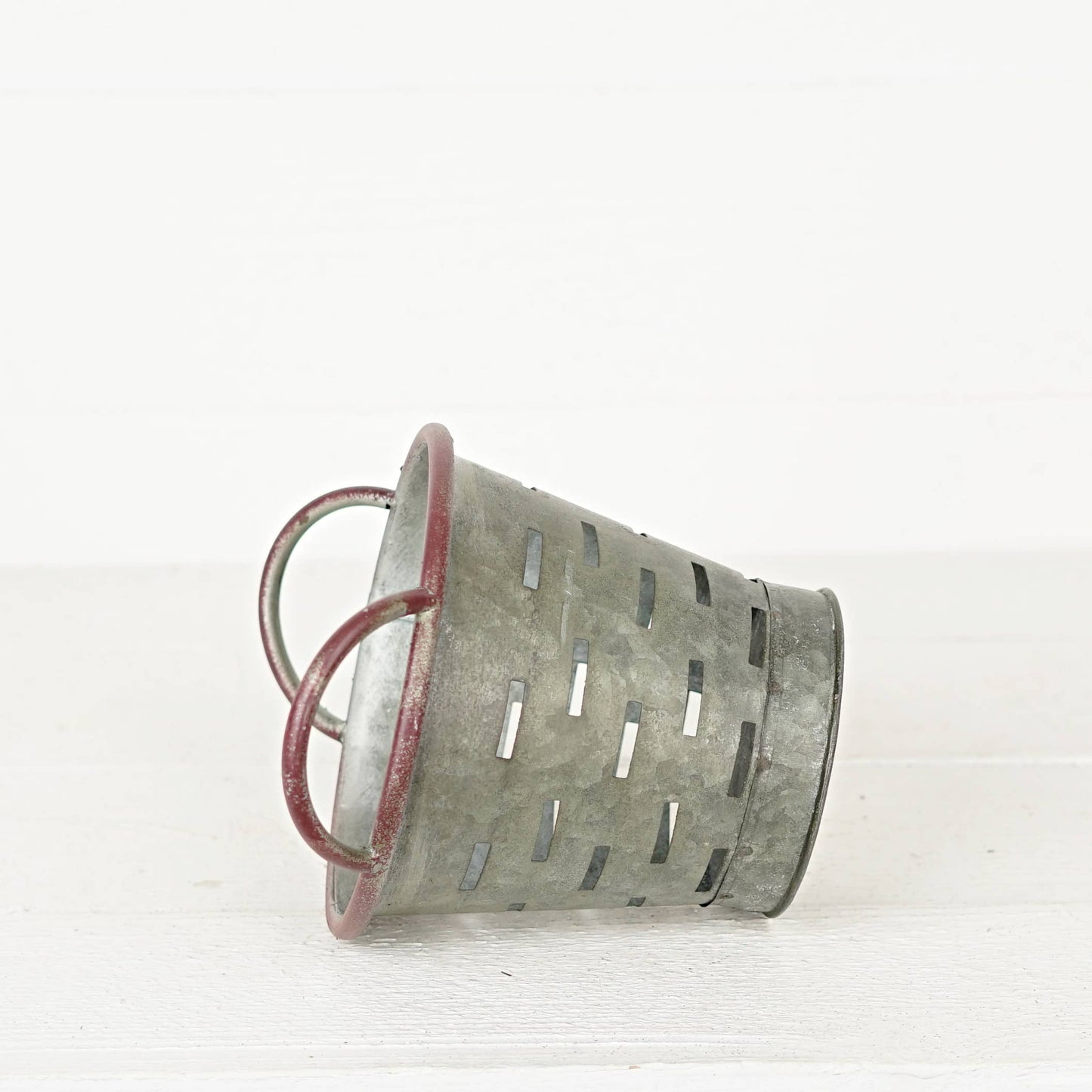 M10626- Olive Bucket w. Handles-6.5Dx7.5H