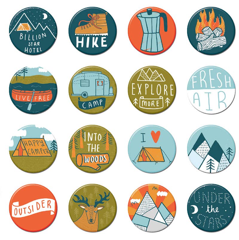 Happy Camper 1.25" Button