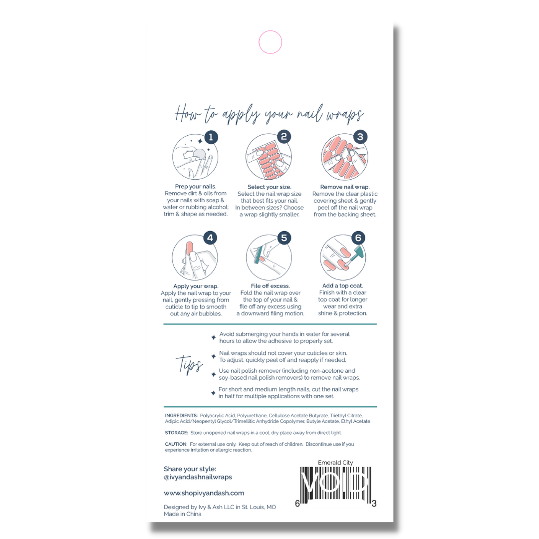 Powder Pink | Light Pink Solid Neutral Nail Polish Stickers