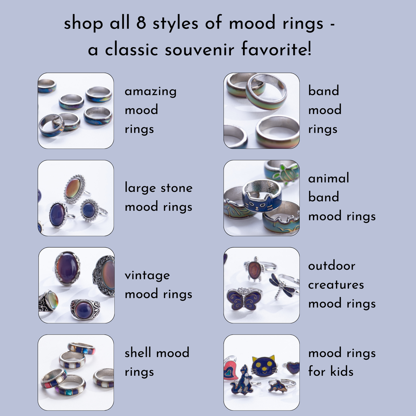 Outdoor Creatures Mood Rings