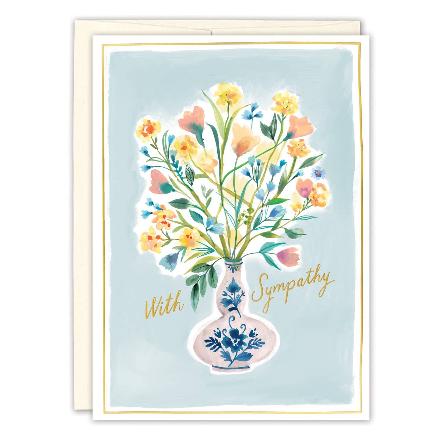 Pastel Vase Sympathy Card