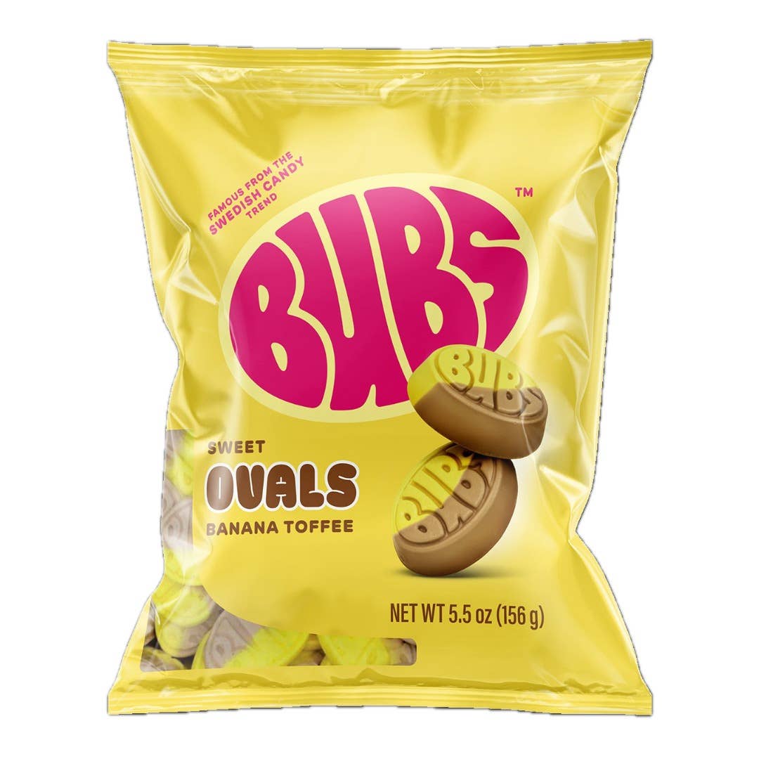 Bubs Sweet Oval Banana Toffee Swedish Gummies 5.5 oz