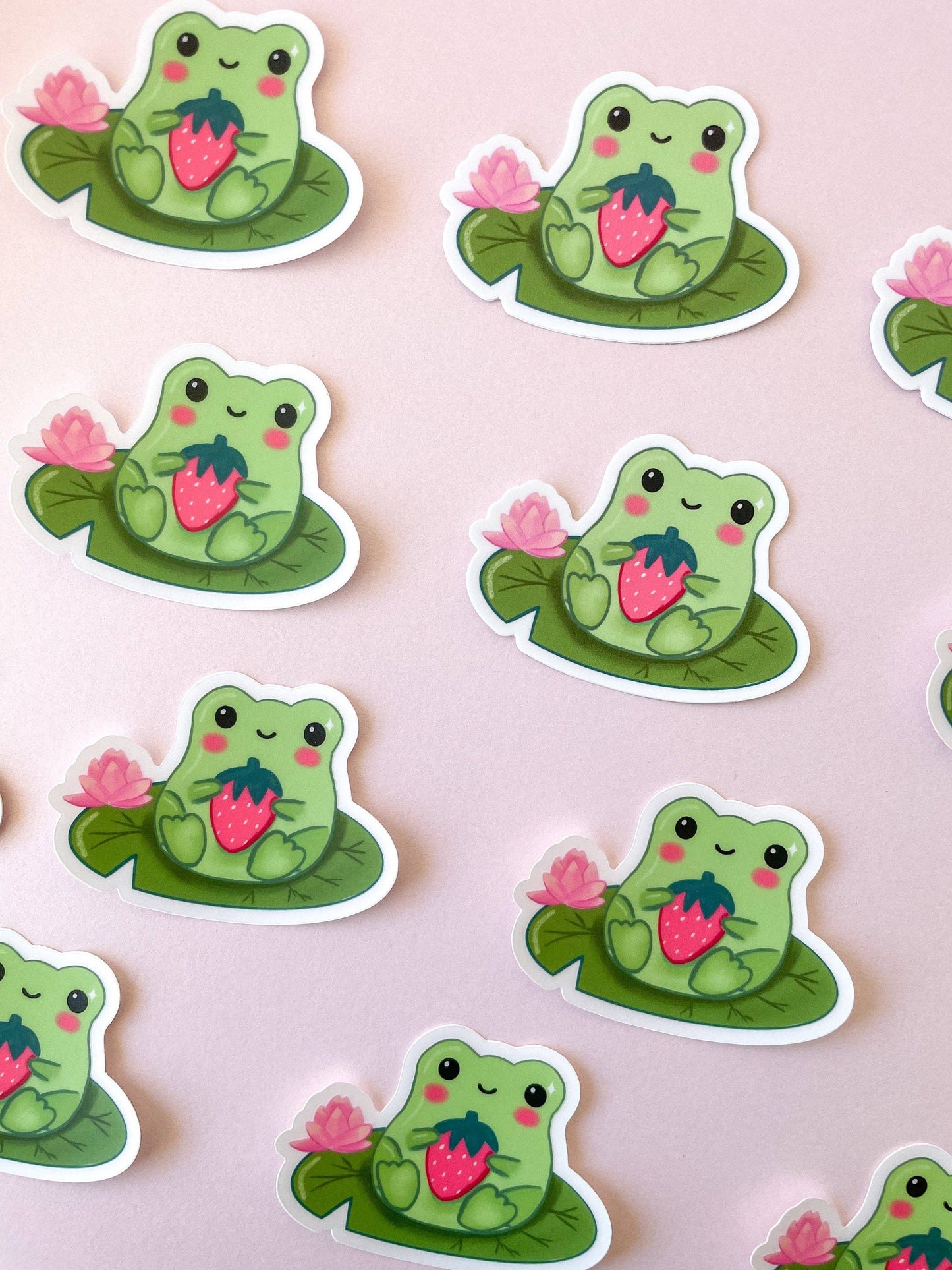 Froggy with Strawberry Sticker