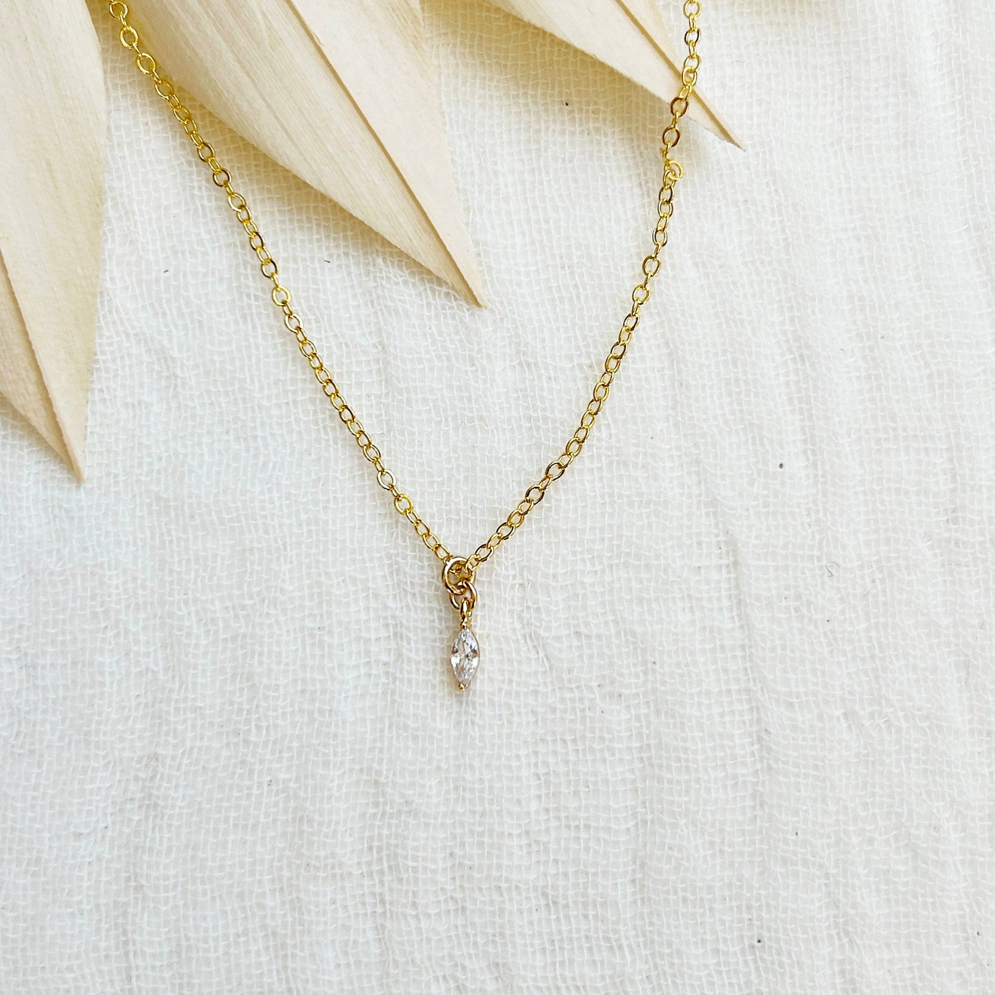 Dainty Marquise Necklace