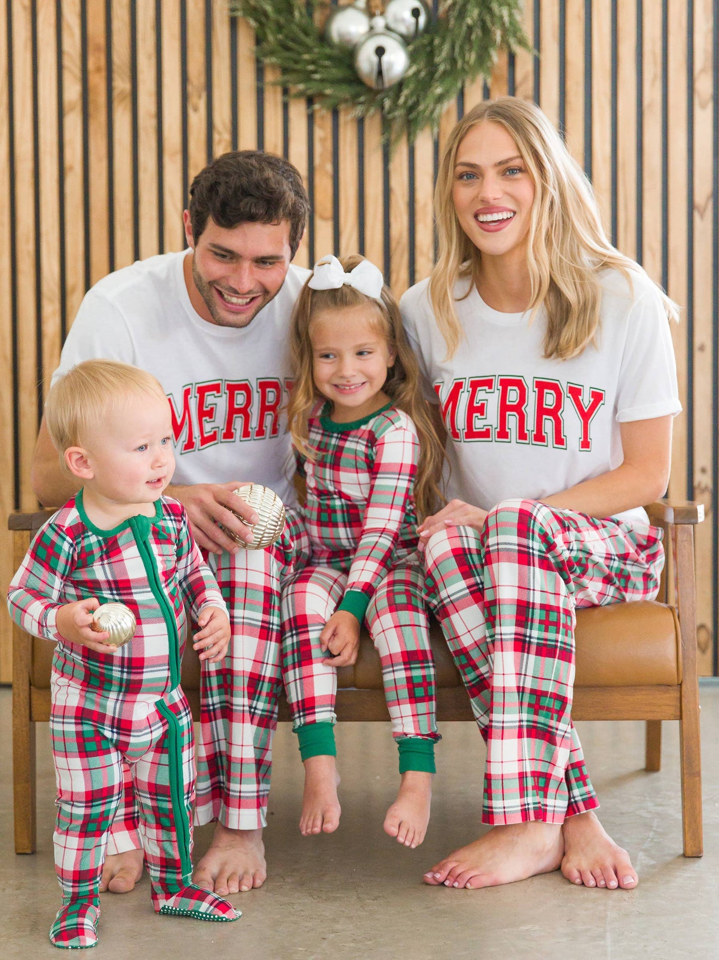 Baby Boys Dashing Dreams Plaid Modal Footed One Piece Pajama