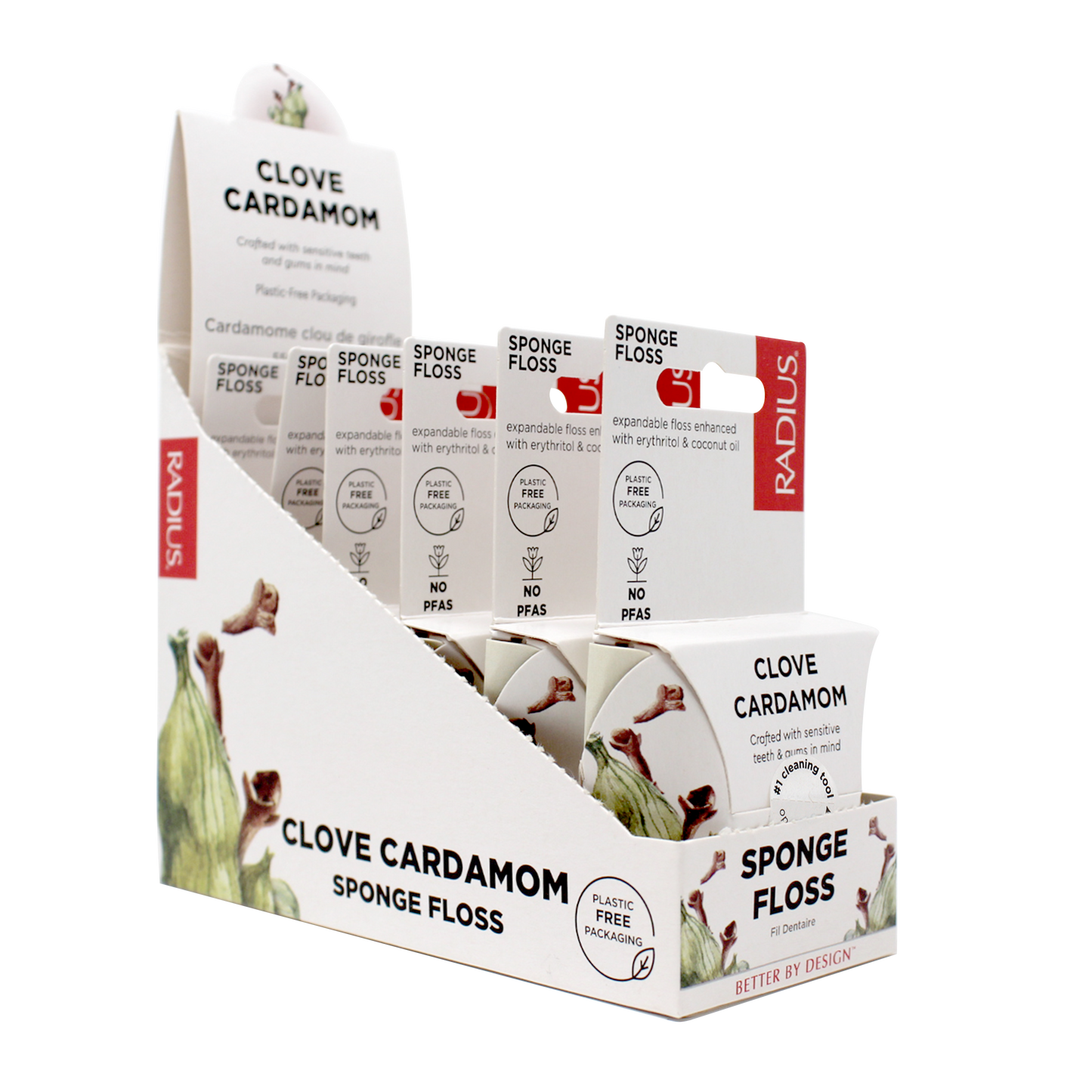 Vegan Clove Cardamom Sponge Floss, 55yd