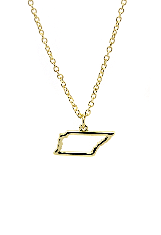 State Necklace - Gold - TENNESSEE