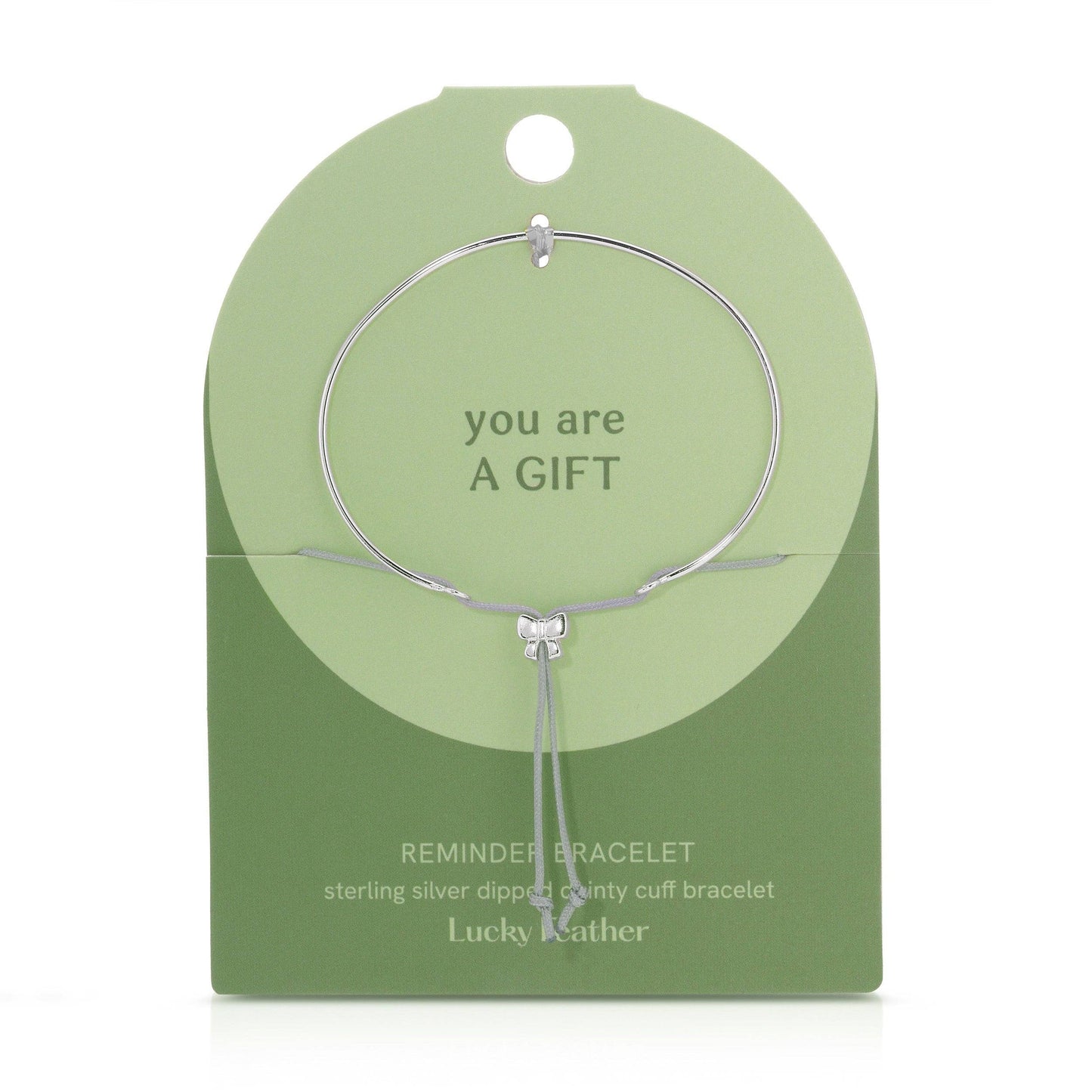 Reminder Bracelet- A Gift (bow) - Silver