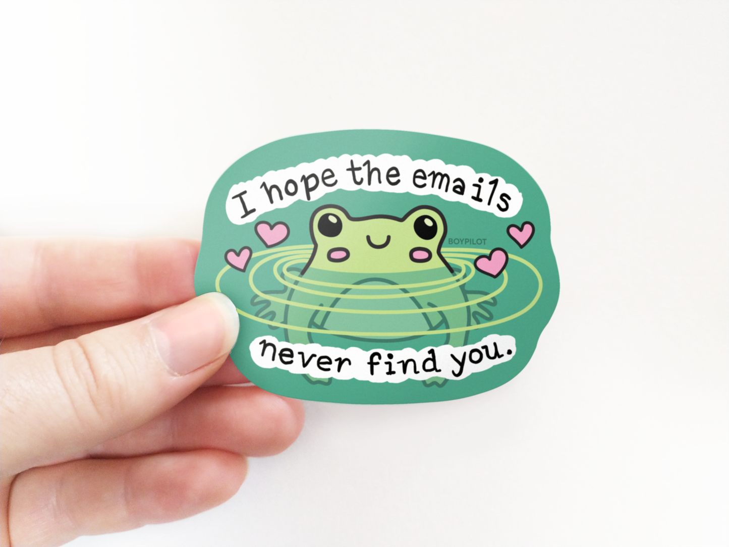 Safe from Emails Frog Sticker