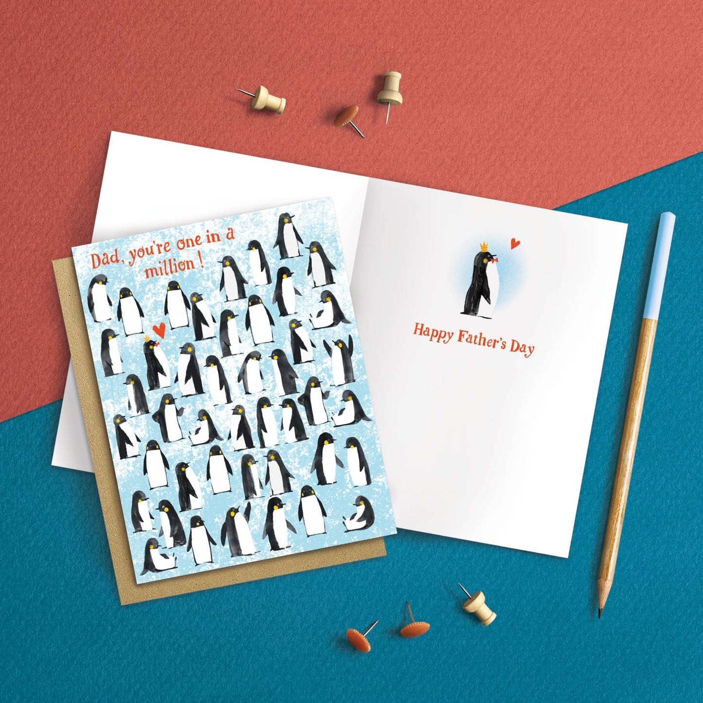 Penguin Dad Father's Day Card