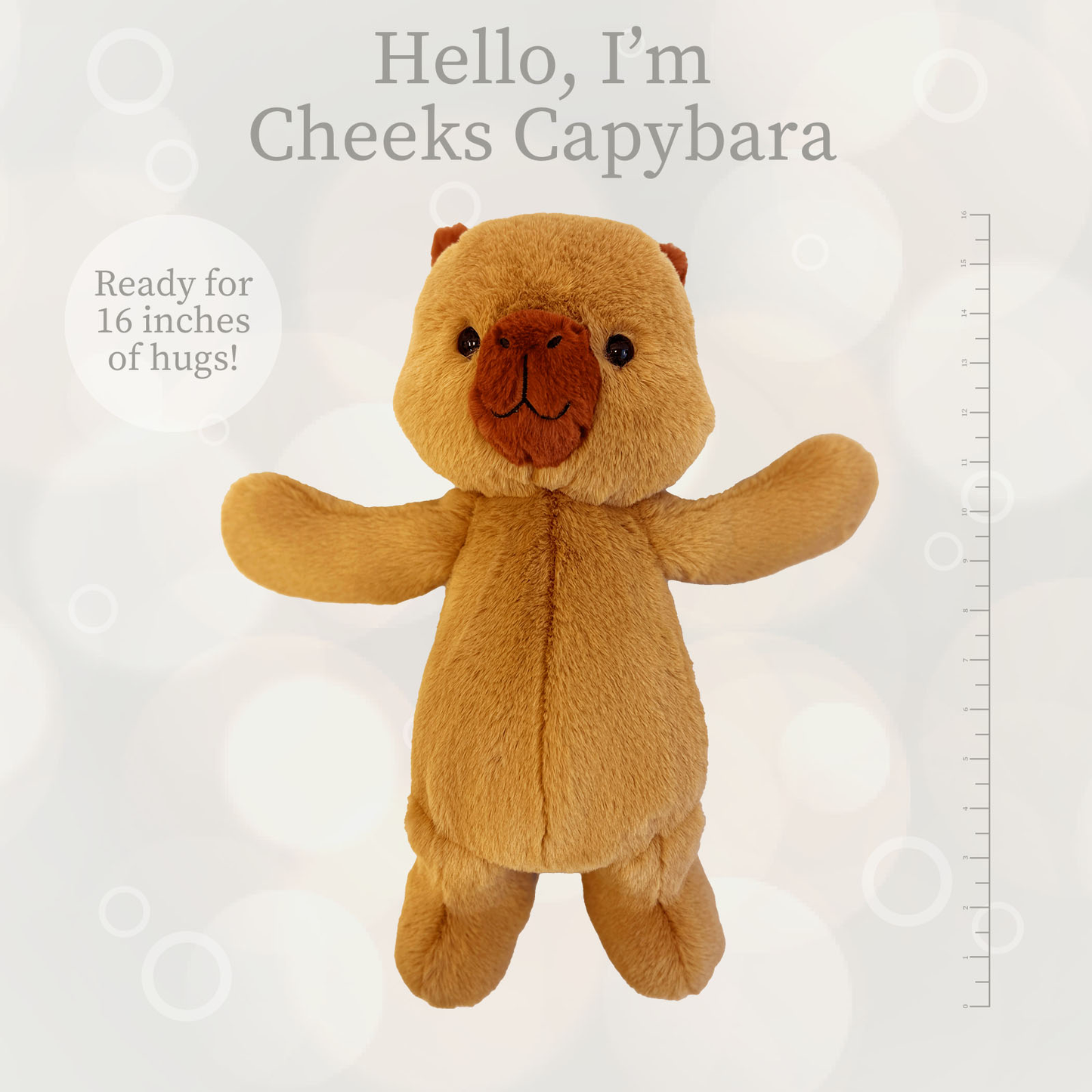 Cheeks Capybara Plushie World's Softest Lushees 16"