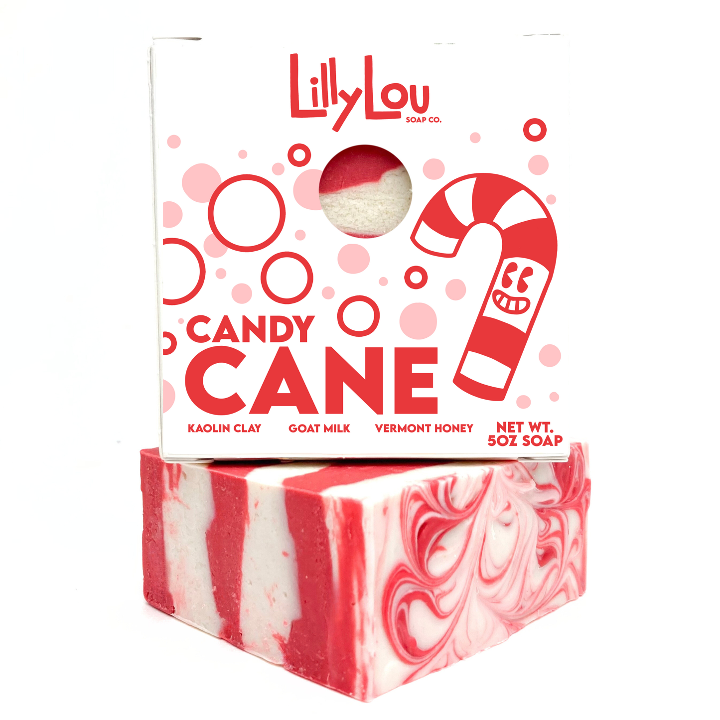 Candy Cane Soap Bar | Christmas Soap | Goat Milk Soap Bar