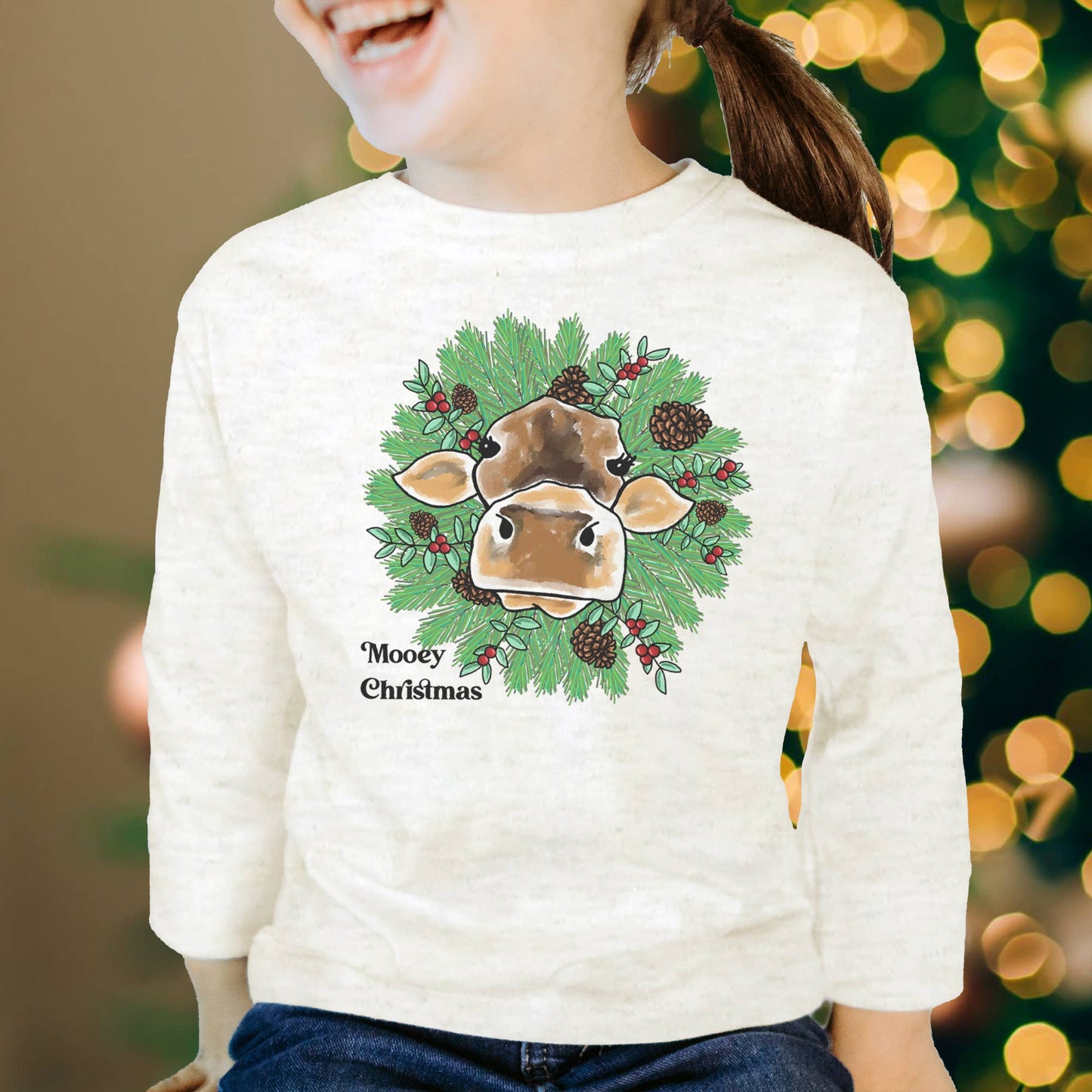 Mooey Christmas Cow Country Western Christmas 2024 Clothing