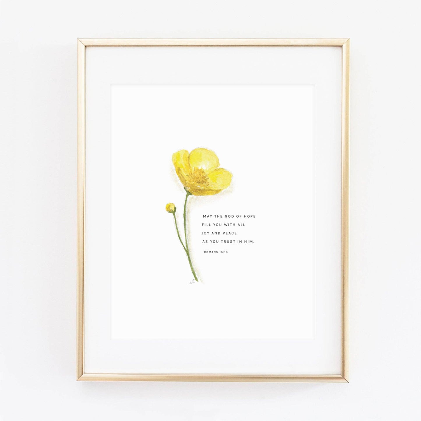 Romans 15:13 buttercup scripture print