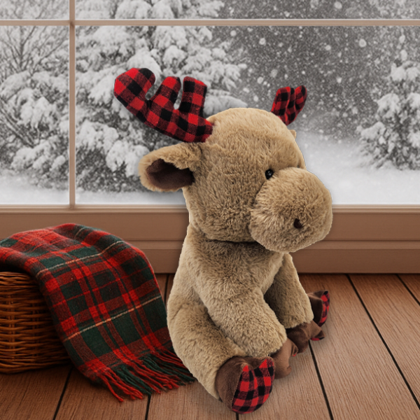 14"H XL Winter Cozies Monty Moose Plushie